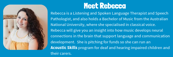 Rebecca will be presenting at TFN fundriaiser for children with hearing loss