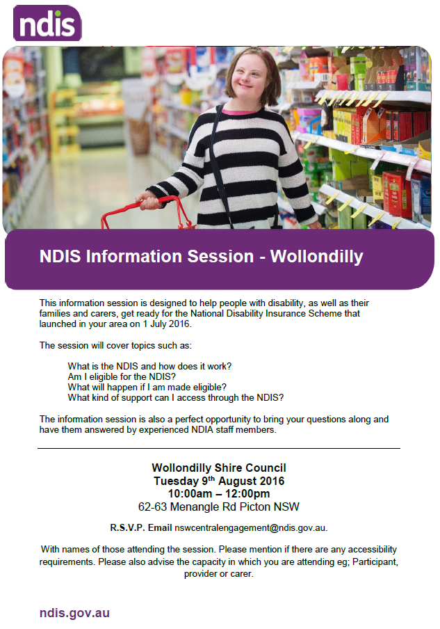 NDIS info session wollondilly