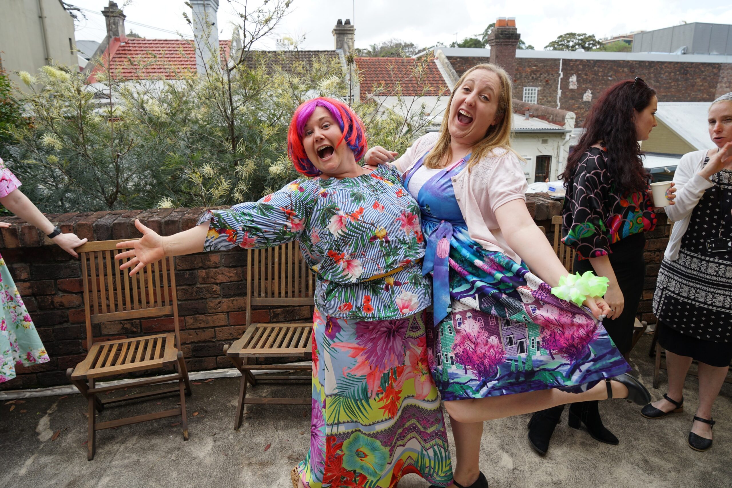 Shepherd Centre staff dress in loud fashion for Loud Shirt Day in Newtown 2018